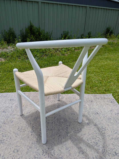 Wishbone Dining Chair White or Natural