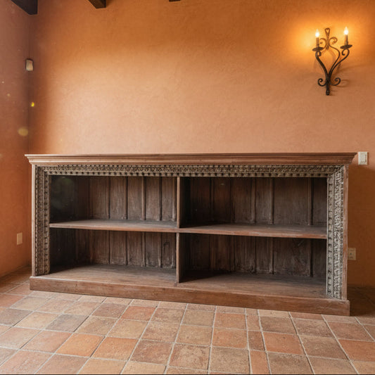 Rustic Large Bookcase Indian