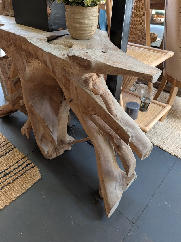 Uniqwa Teak Root Hall Table