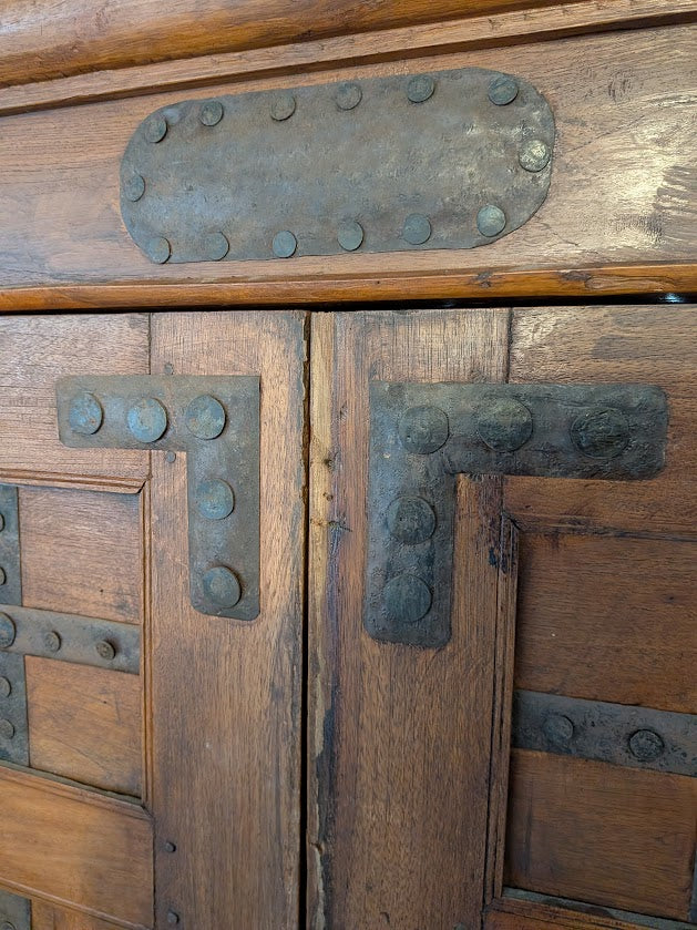 Rustic Armoire Crafted from Recycled Timbers with Iron detail