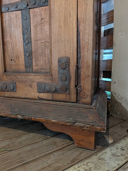Rustic Armoire Crafted from Recycled Timbers with Iron detail