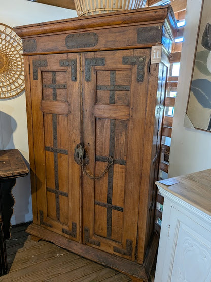Rustic Armoire Crafted from Recycled Timbers with Iron detail