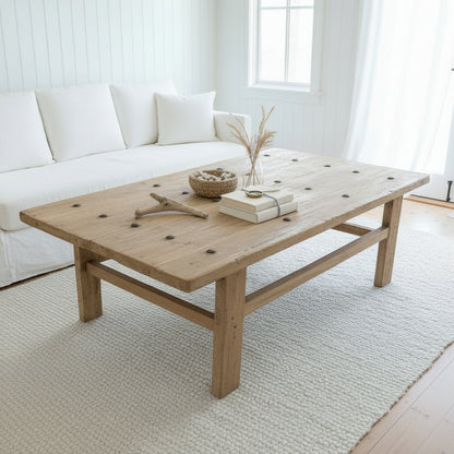 Recycled Elm Old Door Coffee Table Large