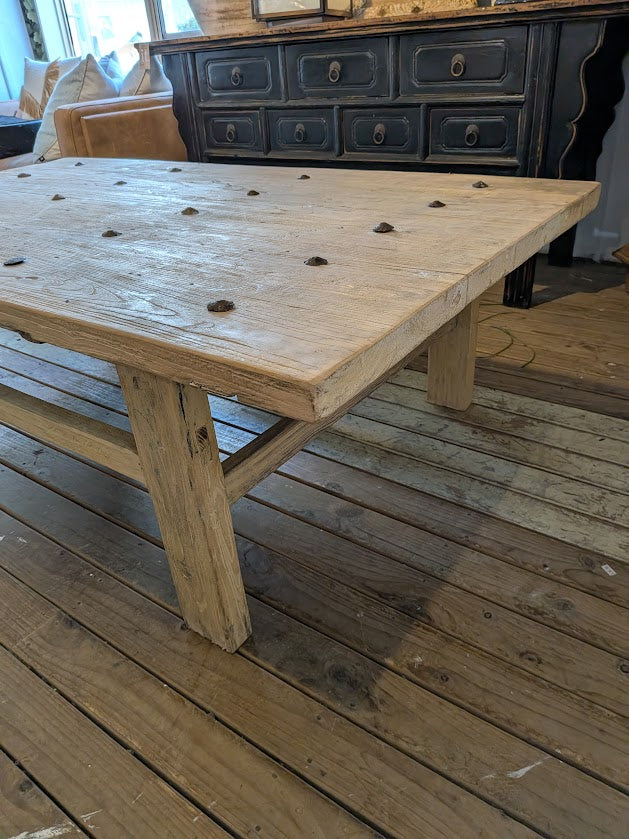 Recycled Elm Old Door Coffee Table Large