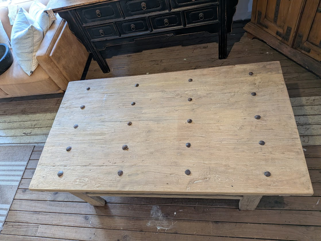 Recycled Elm Old Door Coffee Table Large