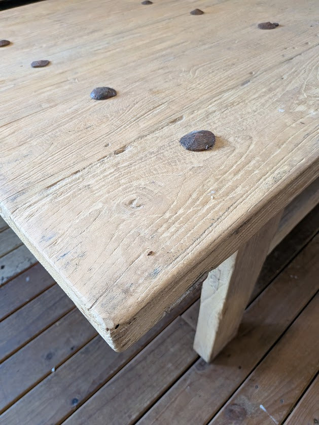Recycled Elm Old Door Coffee Table Large