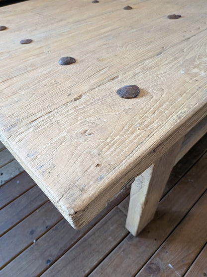 Recycled Elm Old Door Coffee Table Large