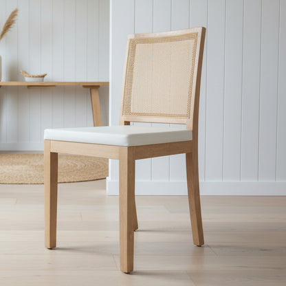 Malmo Dining Chair with Rattan Back