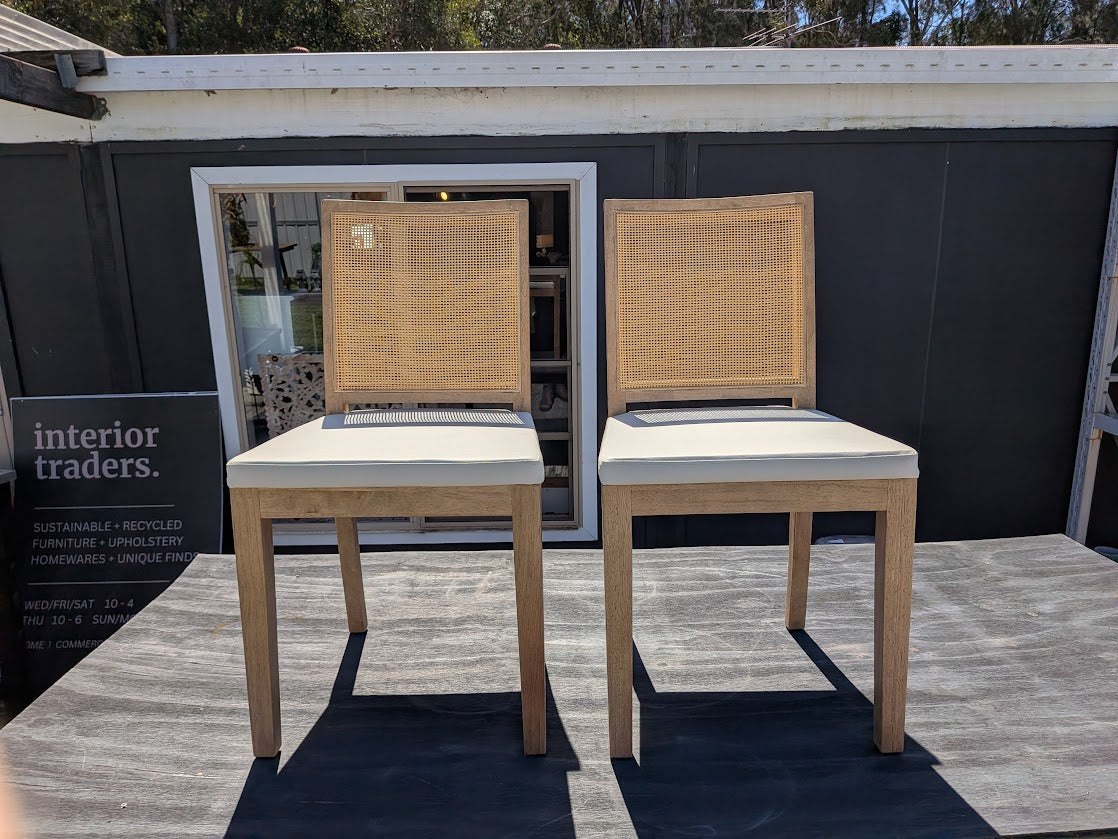 Malmo Dining Chair with Rattan Back
