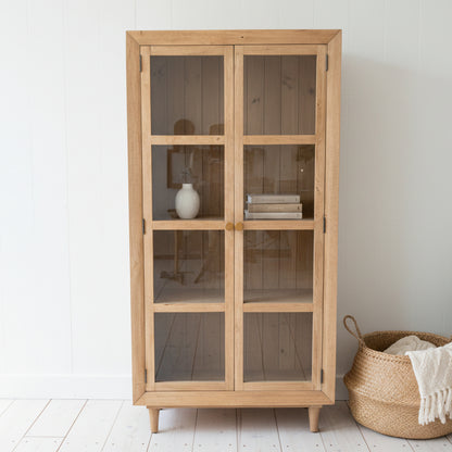 Malmo Display Cabinet in Sustainable Hevea Hardwood