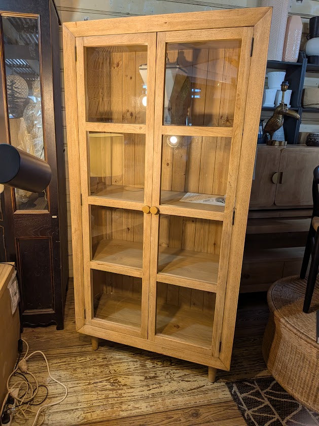 Malmo Display Cabinet in Sustainable Hevea Hardwood