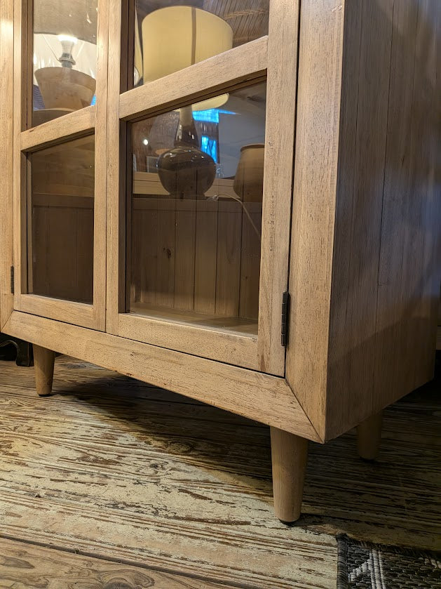Malmo Display Cabinet in Sustainable Hevea Hardwood