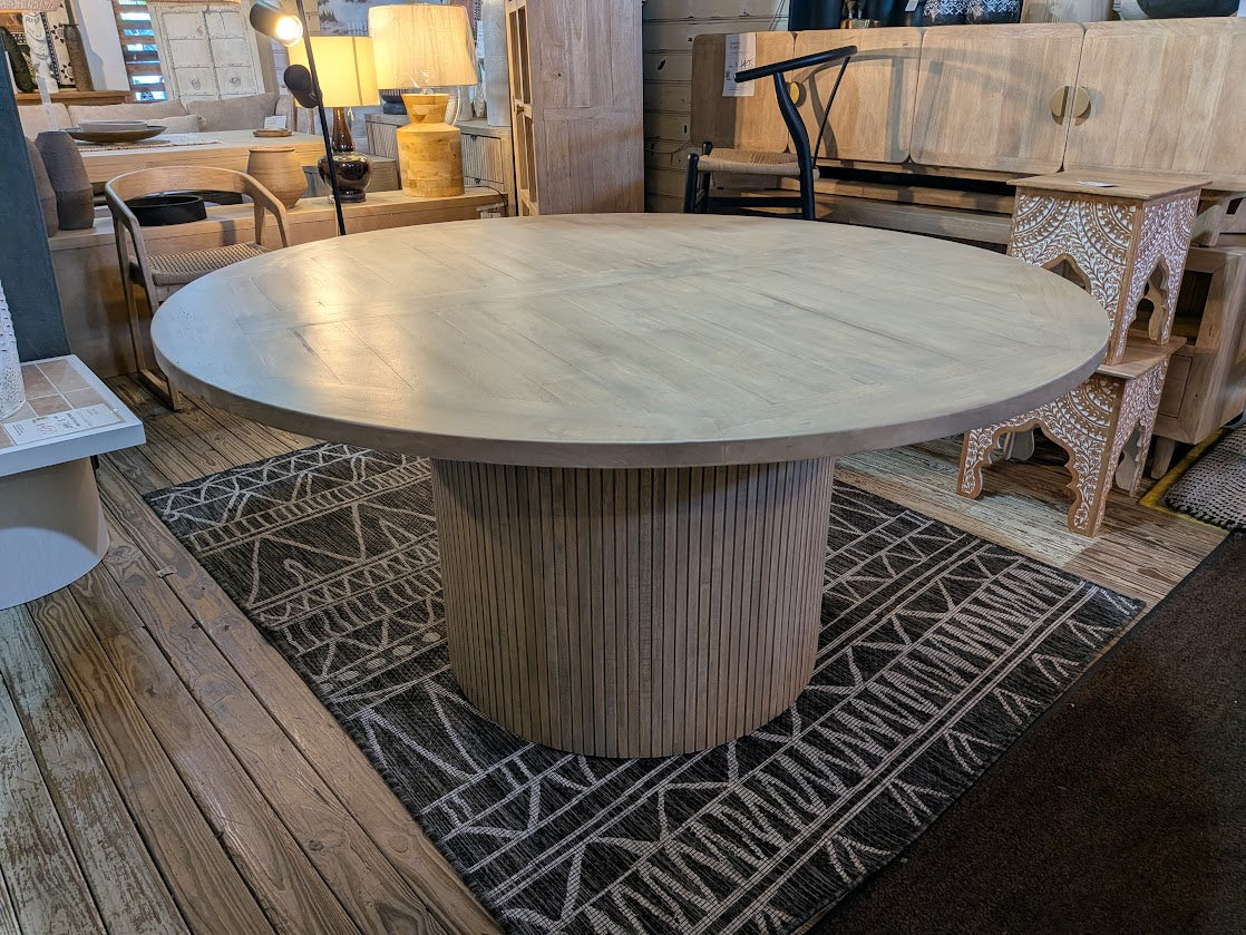 Malmo Round Dining Table in Sustainable Hevea Hardwood 1600
