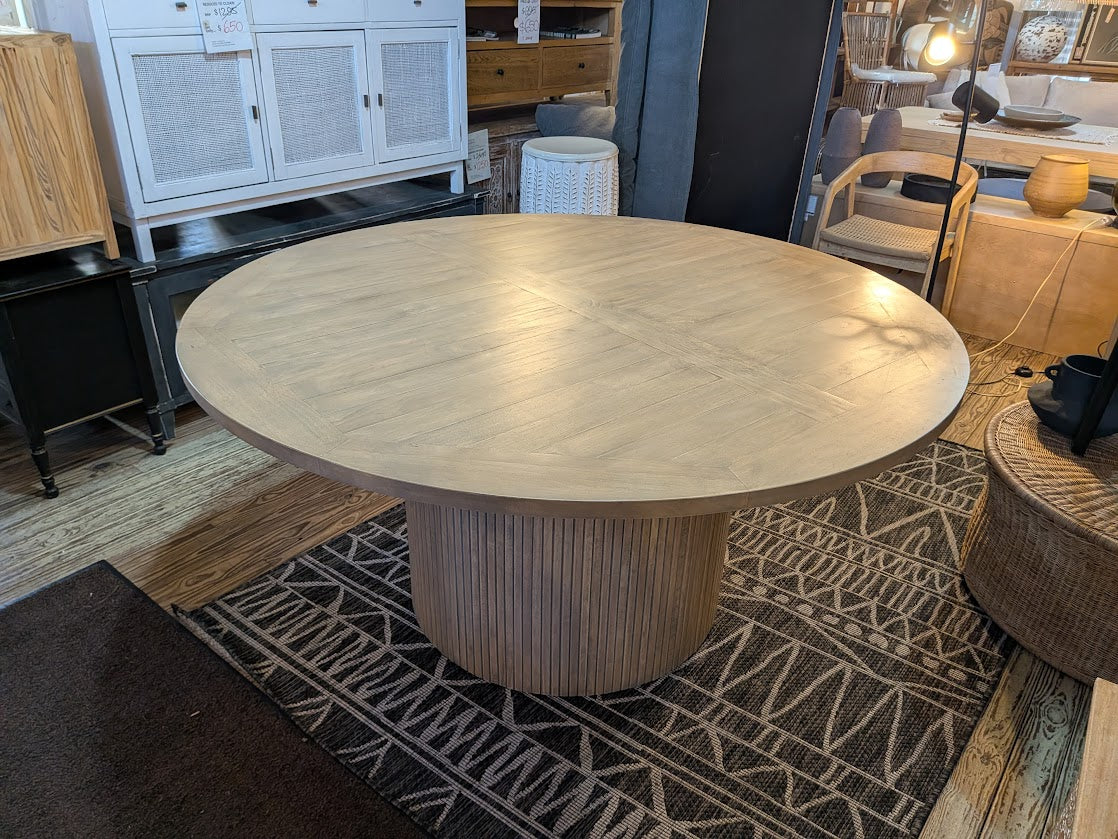 Malmo Round Dining Table in Sustainable Hevea Hardwood 1600