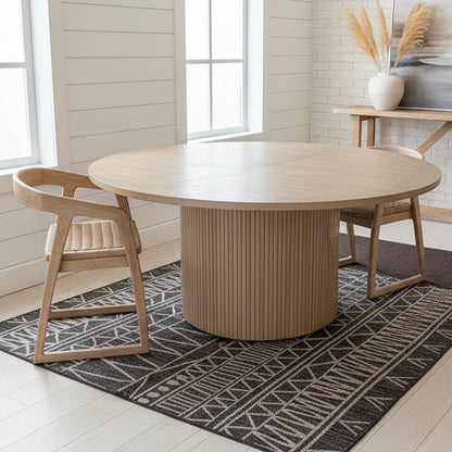 Malmo Round Dining Table in Sustainable Hevea Hardwood 1600