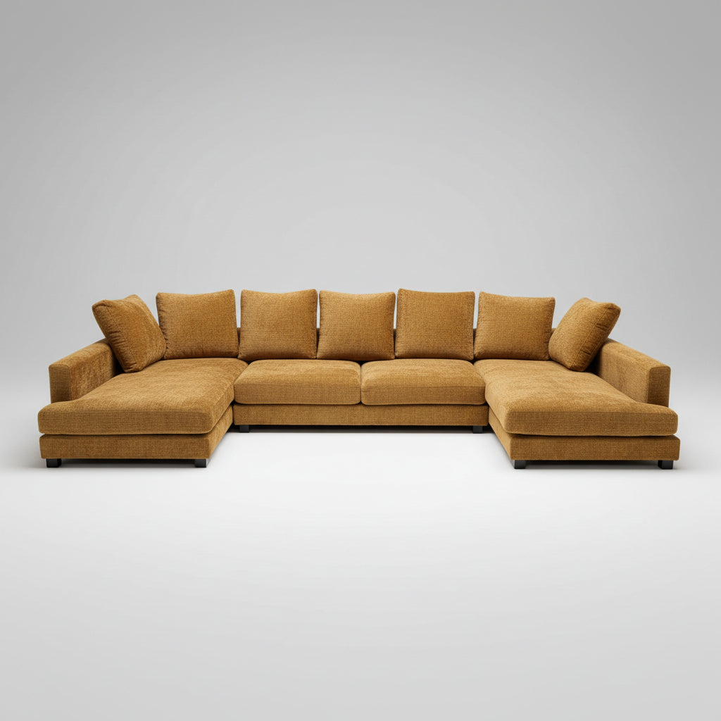 Inala Media room modular Sofa in Warwicks Conway Fabric - Australian Made