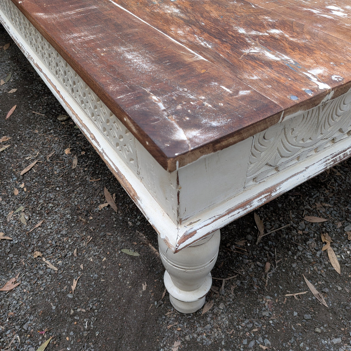 Rustic Reclaimed Indo Hardwood Coffee Table