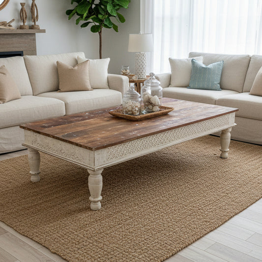 Rustic Reclaimed Indo Hardwood Coffee Table