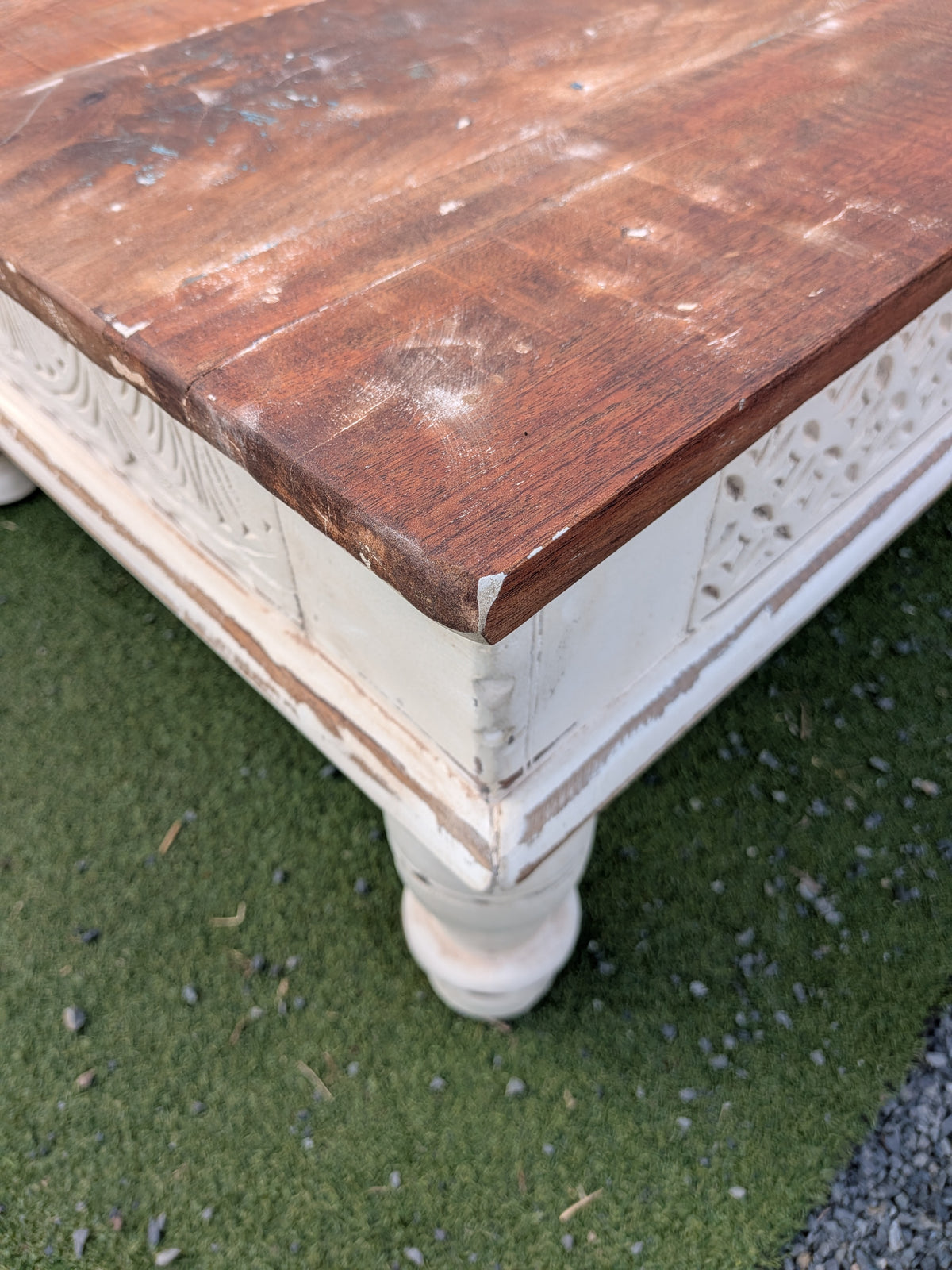 Rustic Reclaimed Indo Hardwood Coffee Table