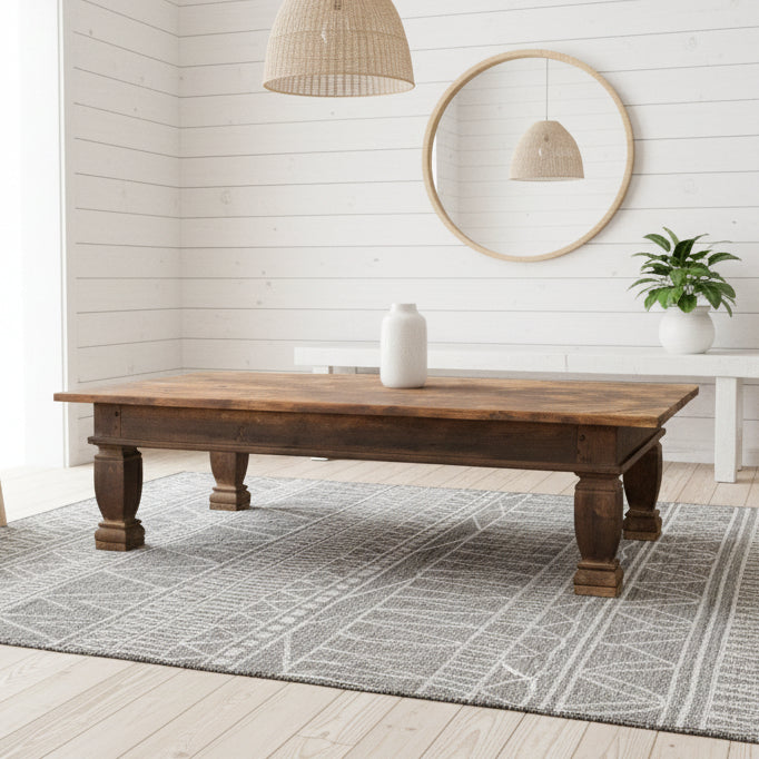 Reclaimed Hardwood Indo 3 board Large Coffee Table