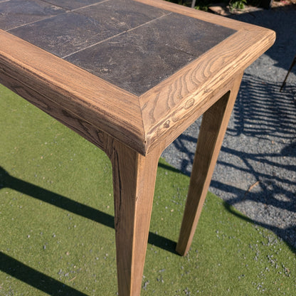 Elm Tall Hall Table with Tiled top