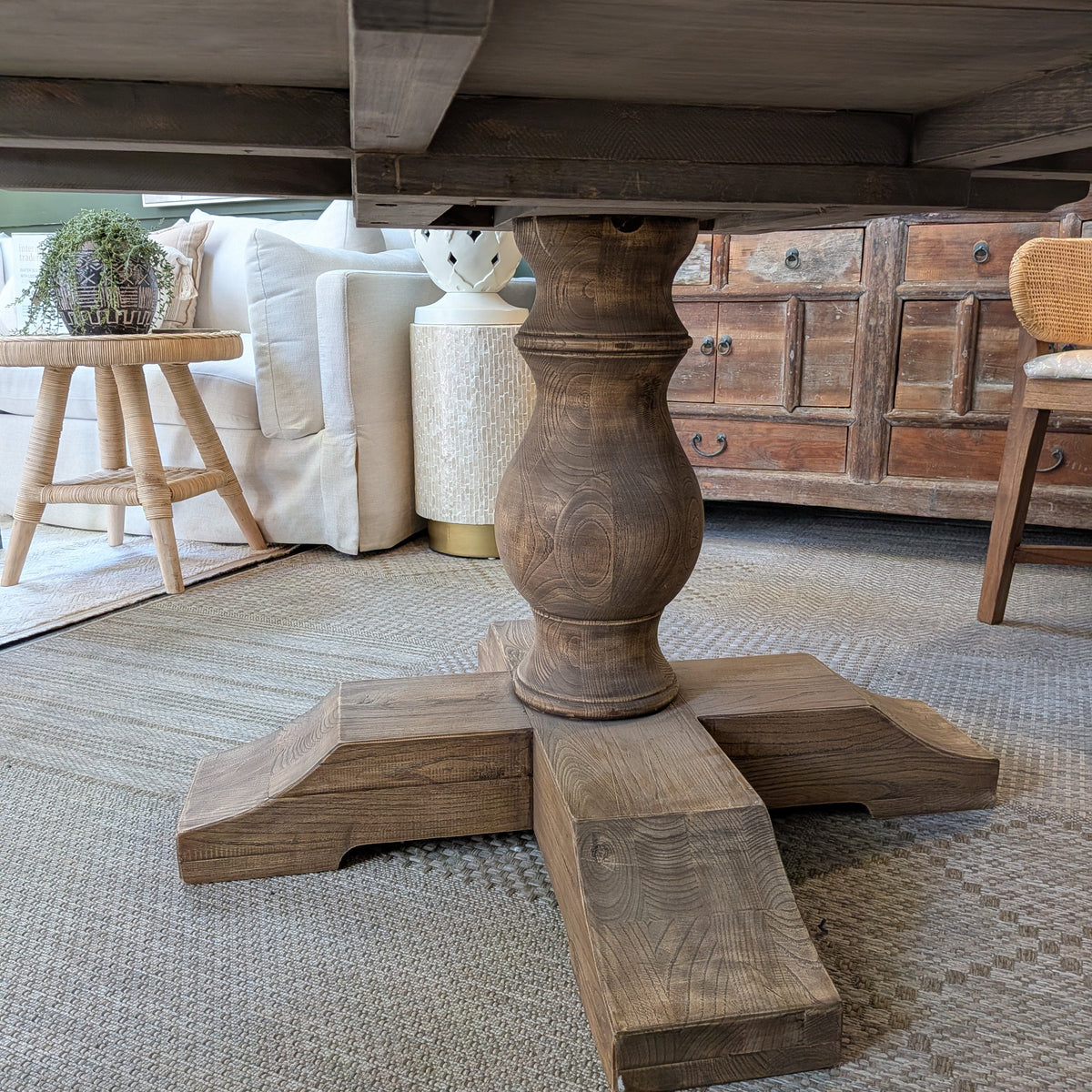 Tuscan Reclaimed Elm 1500 Round Dining Table
