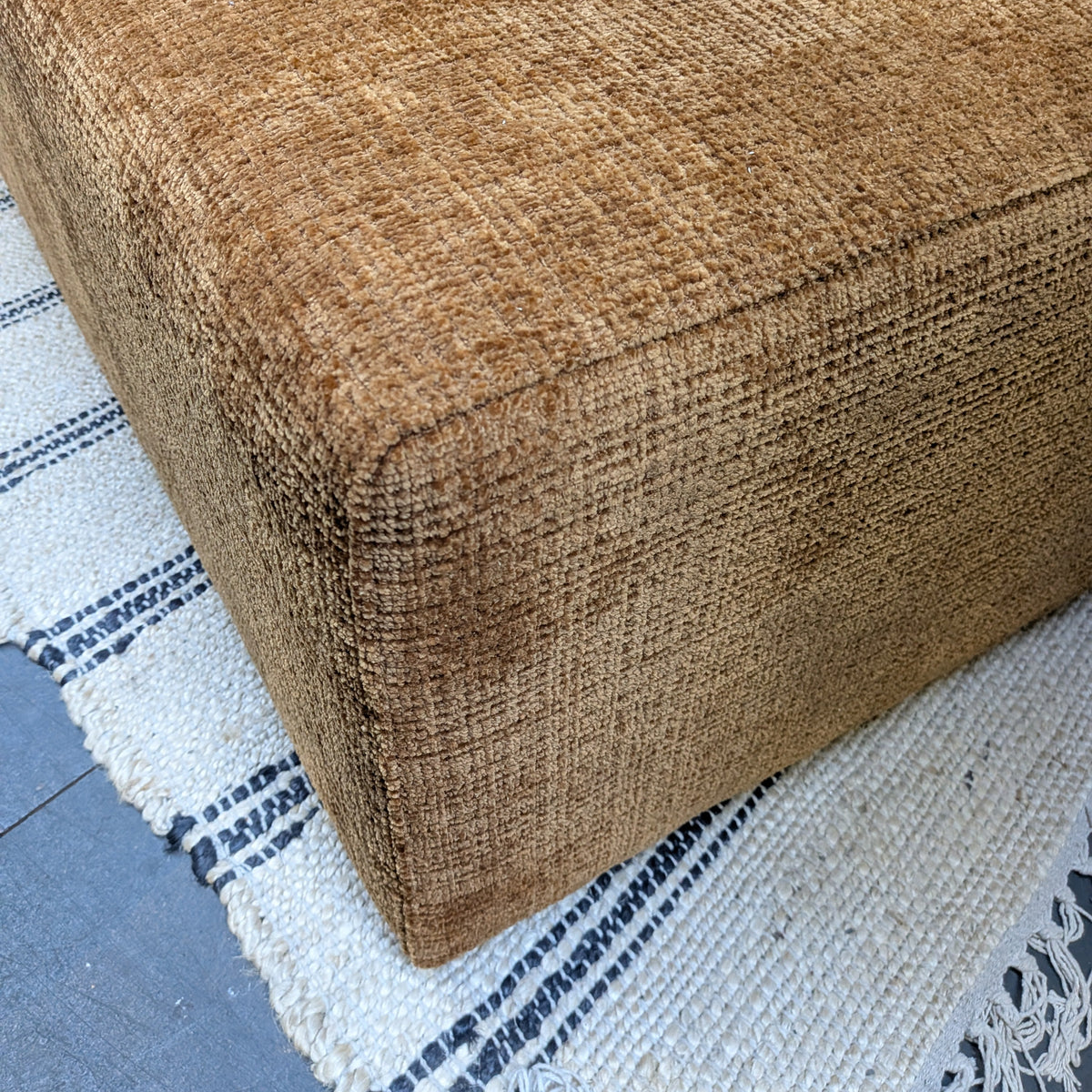 Inala/Maxwell large ottoman - fixed top - 1800 x 600 x 400 - yell fab