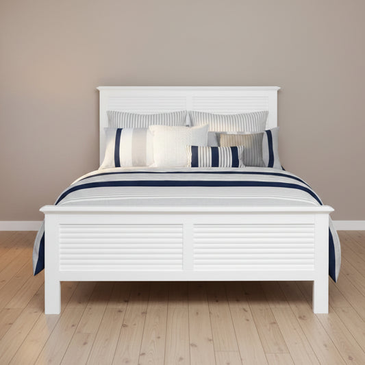 Palm Cove White Bed - Queen/King