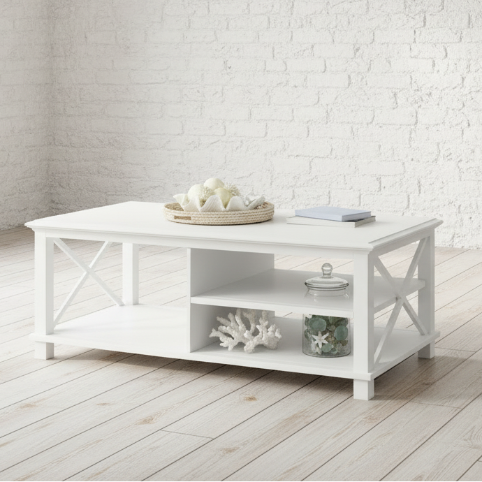 Palm Beach White Coffee Table