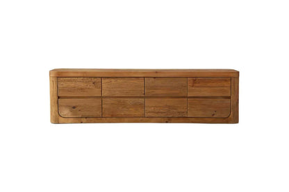 Naturo Curved Recycled Timber Media Unit 2000