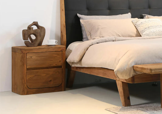 Woodhouse Bedside Table - Curve
