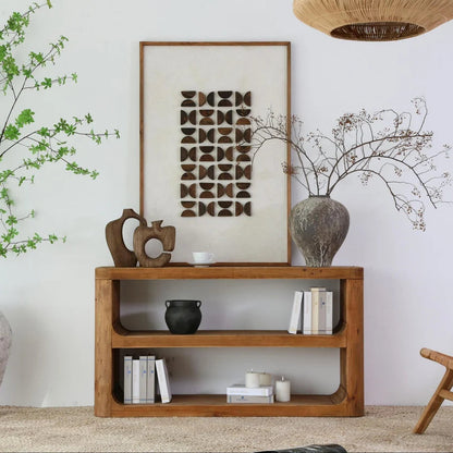 Naturo Curved 1400 Hall Table Recycled Timber