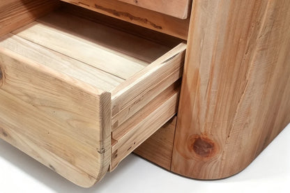 Naturo Curved Recycled Timber Media Unit 2000