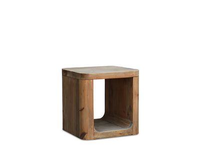 Naturo Recycled Timber End Table - Curve