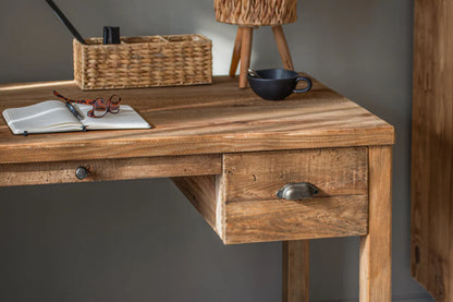 Woodhouse 1360 3 Draw Desk Recycled Timber