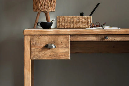 Woodhouse 1360 3 Draw Desk Recycled Timber