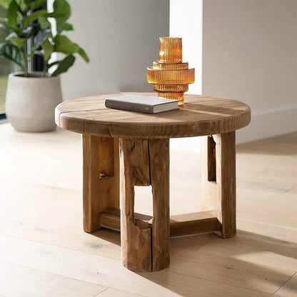 Woodhouse Recycled Timber End Table - Round