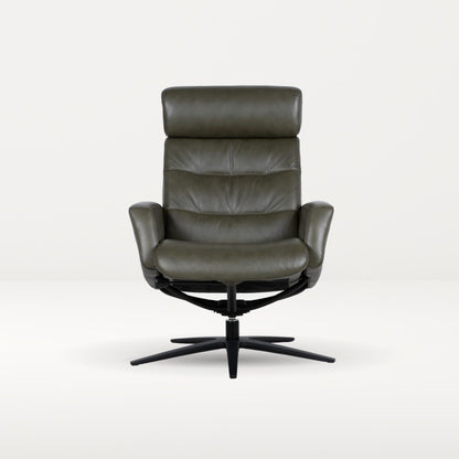 Riga Leather Swivel Recliner by H2 for Y A P A R A