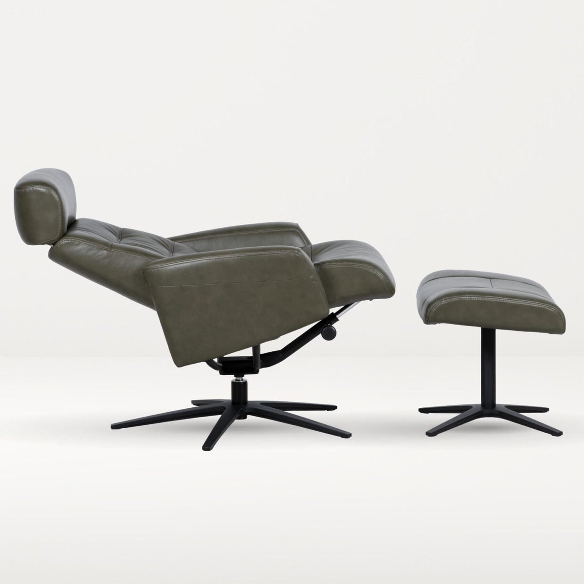 Riga Leather Swivel Recliner by H2 for Y A P A R A
