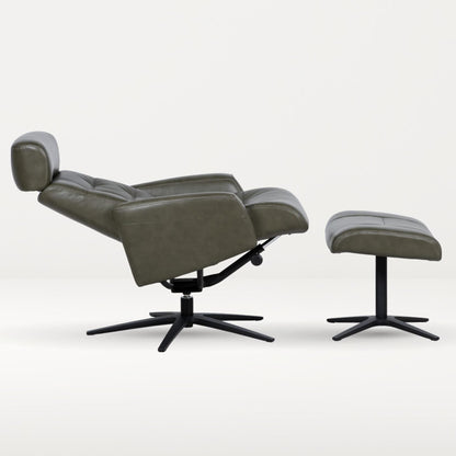 Riga Leather Swivel Recliner by H2 for Y A P A R A