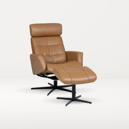 Riga Leather Swivel Recliner by H2 for Y A P A R A