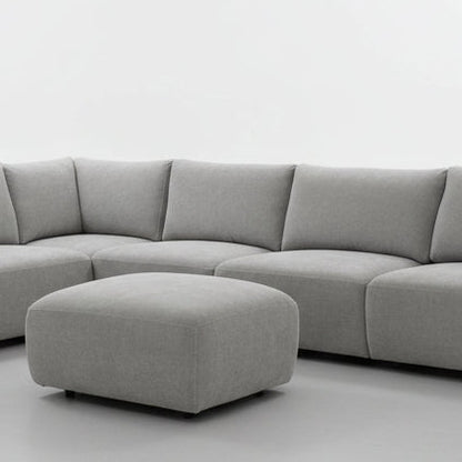 Sorrento 7pc Corner Modular including ottoman in Plush Chenile