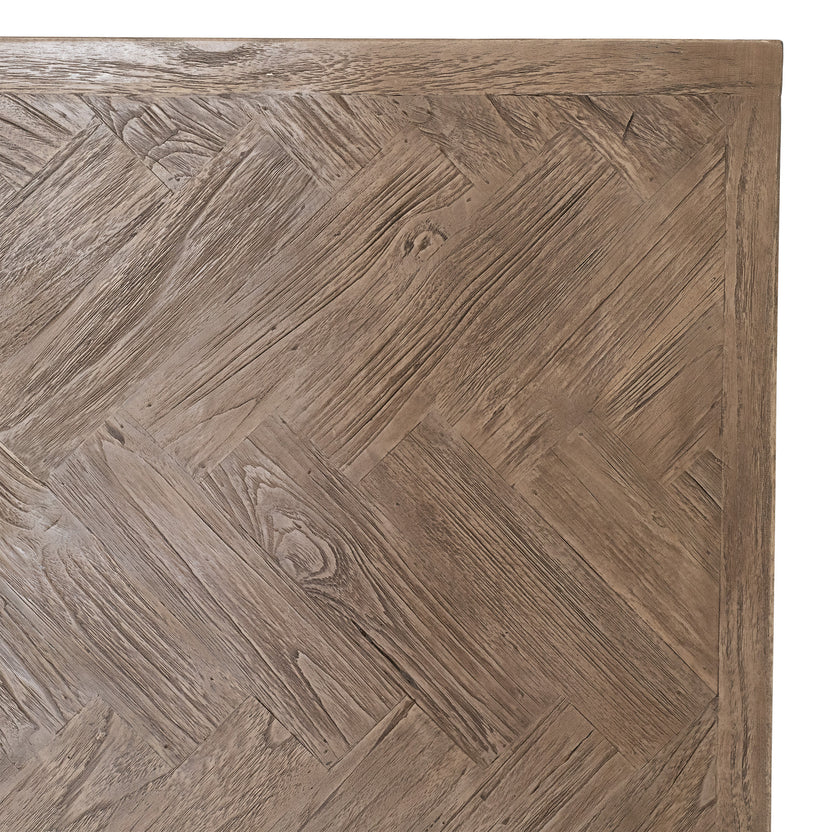 Suma Herringbone top 900 Reclaimed Teak Square Dining table