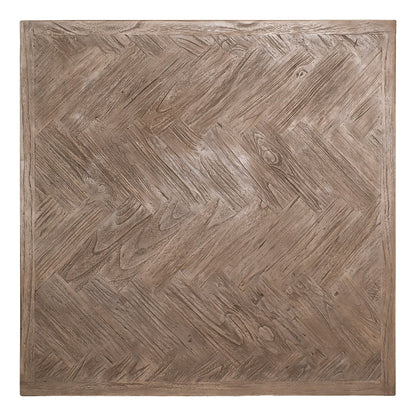 Suma Herringbone top 900 Reclaimed Teak Square Dining table