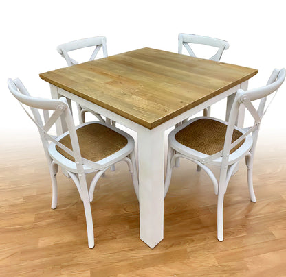 Hampton East Timber Dining Table 900 Square