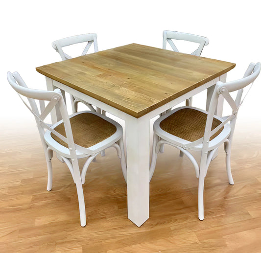 Hampton East Timber Dining Table 900 Square