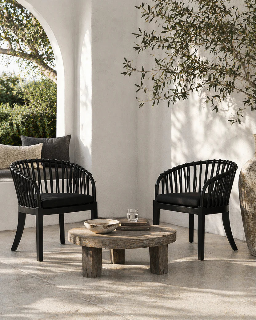 Makena Black Lounge Chair