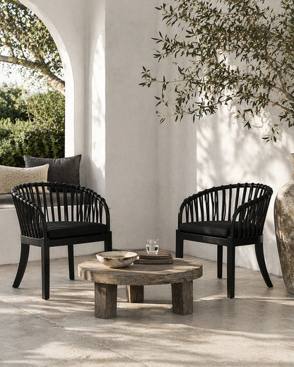Makena Black Lounge Chair