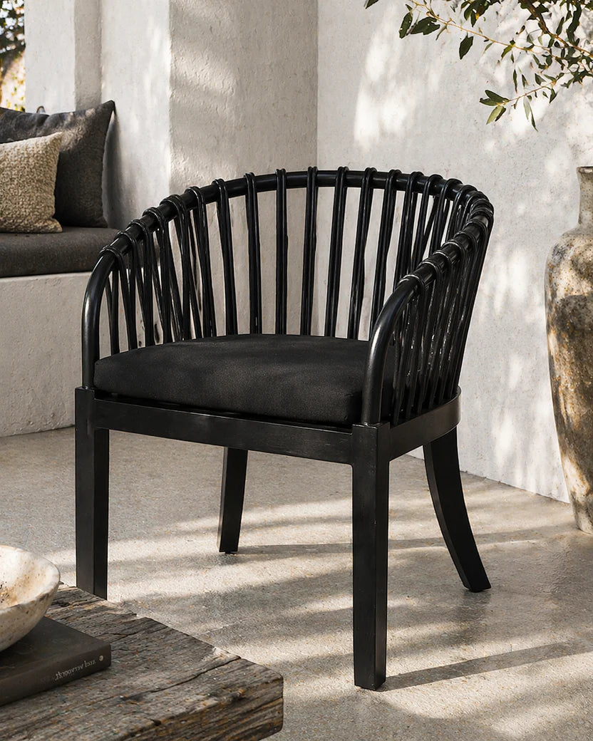 Makena Black Lounge Chair