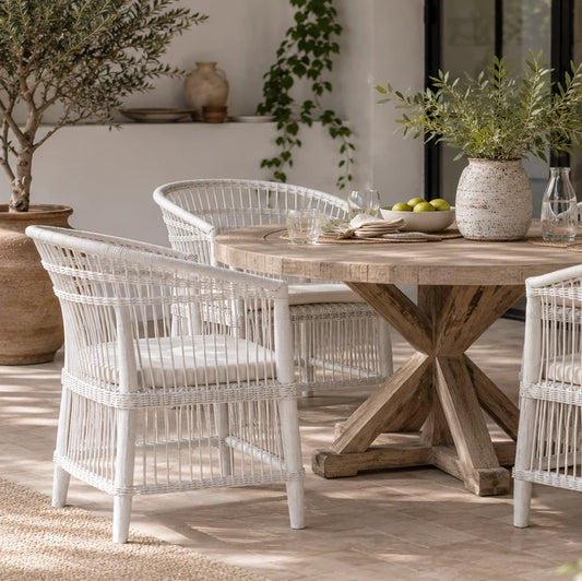 Handcrafted Songa Dining Chair White